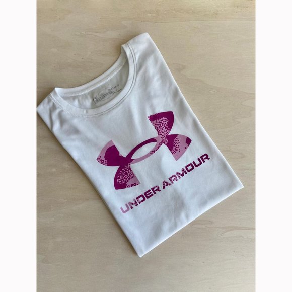 Under Armour Girls' Big Pink Logo Tech Tee - Picture 9 of 9